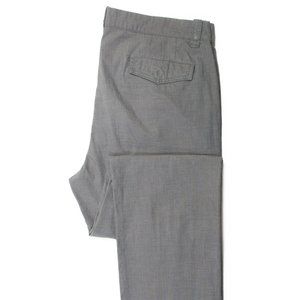 John Varvatos Grey Herringbone Cotton Pants